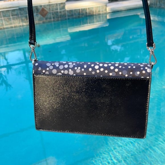 Kate Spade Cameron Convertible Crossbody Black with Multi-Colored Dots - Picture 5 of 16
